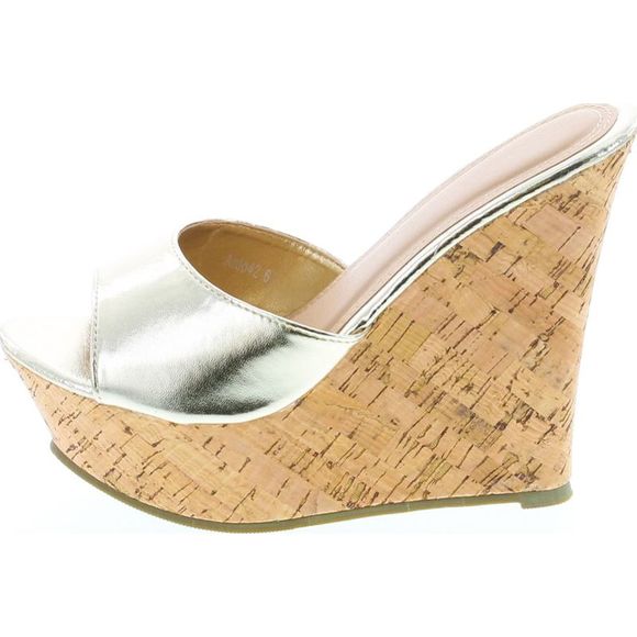 Fashion Focus Ardo-42 Gold Womens sandals 10 NEW - Picture 2 of 8